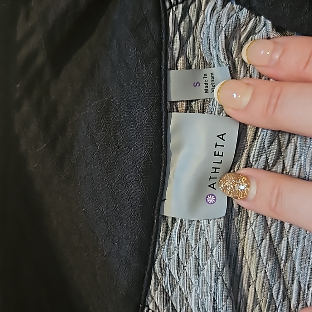 Athleta Snowscape Half Zip Pullover Gray Quilted … - image 7